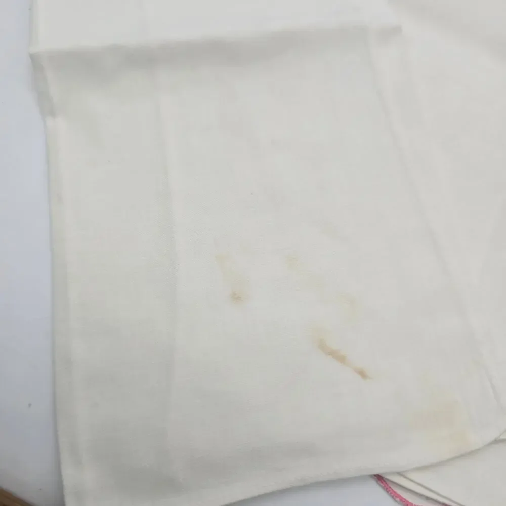 Vtg Hand-Appliquéd and Embroidered Cotton Guest Tea Towels Retro Pink Floral
